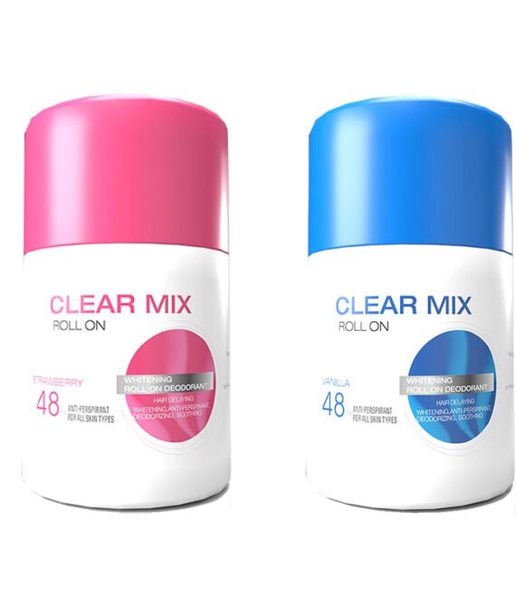 Clear mix roll on 50 ml (strawberry) + Clear mix roll on 50 ml (vanilla)