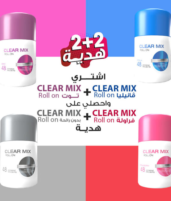 4 Clear mix roll (normal – vanilla – blueberry – strawberry)